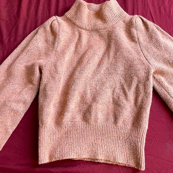 Dusty Pink Mock Neck Sweater - Picture 2 of 4